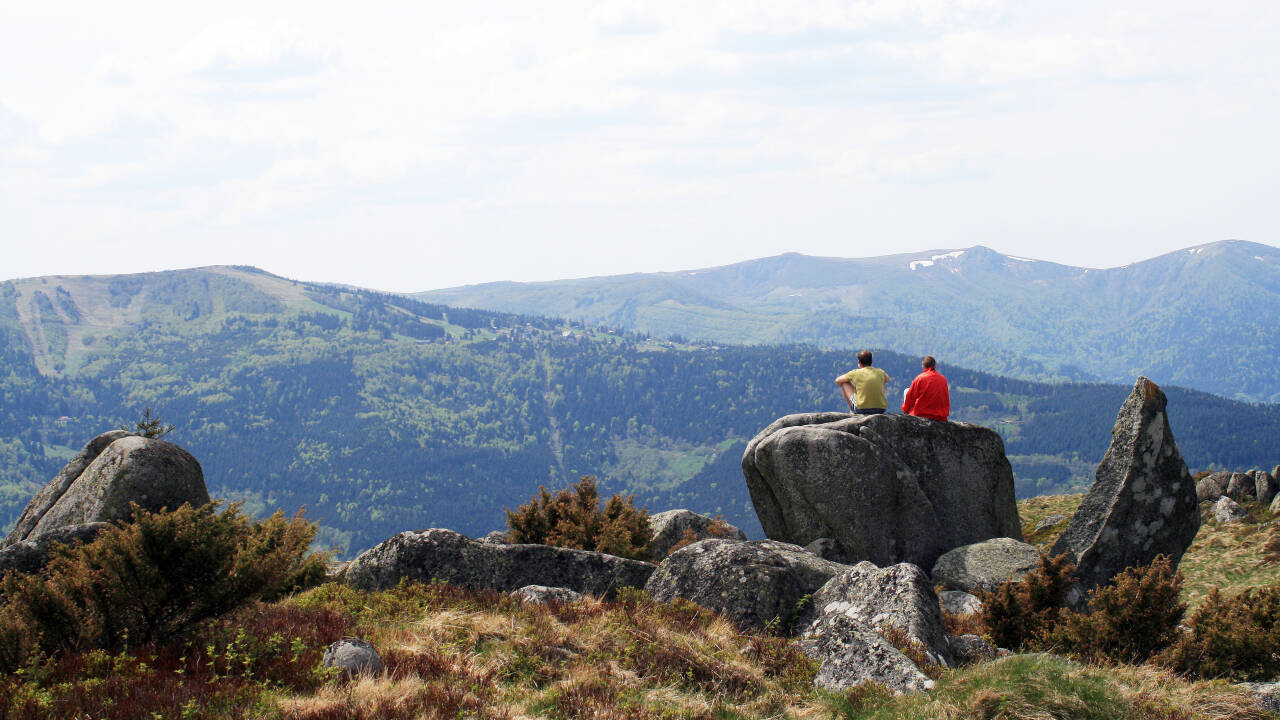 Erkunden Sie wunderschöne Wanderwege im Elsass durch Wälder, Sandsteinfelsen und mit Panoramablicken.
